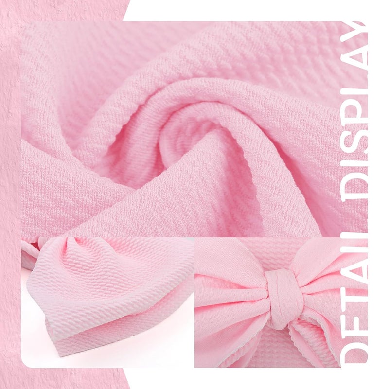 ONENINEDREAM Rainbow Headbands for Baby Girls Hair Bows 2pcs Newborn Infant Toddler Kids Hair Accessories Pink Head Bow Colorful Stripes - Image 5